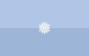 一個白色雪花，居中於藍色漸變背景上。