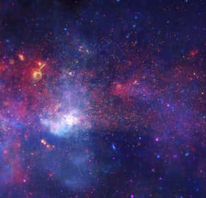 深空中帶有發光恆星和彩色雲團的鮮豔宇宙星雲。 — Astroworld GIF 壁紙