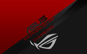 紅黑對角背景上的Asus Republic of Gamers標誌