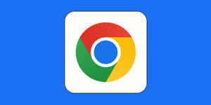 藍色背景上的 Google Chrome 瀏覽器標誌圖示