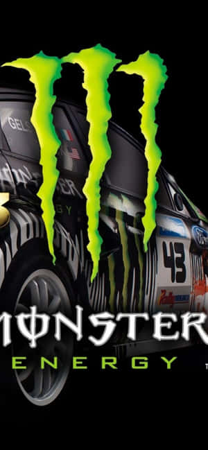 帶有Monster Energy品牌和43號的黑色賽車。 — iPhone 17 Pro 壁紙
