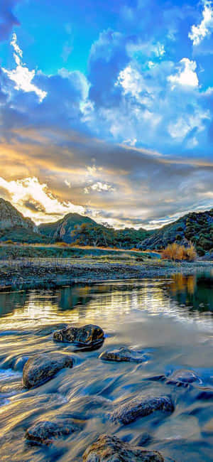 iPhone Xs 馬里布背景 — Galaxy A35 壁紙