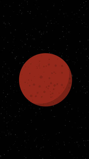 星場中帶斑點的紅色行星