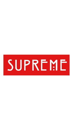 白色背景上的紅色 Supreme 標誌