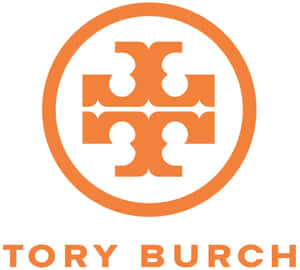橙色Tory Burch品牌標誌，圓圈內帶有互鎖T字。 — 簡單 壁紙
