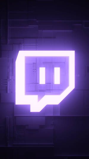 深色數位背景上發光的紫色 Twitch 標誌