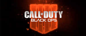 帶有發光橙色盾牌和漂浮火星的 Call of Duty Black Ops 標誌。