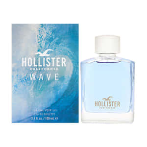 Hollister California Wave男士古龍水樽同包裝，有海浪設計。