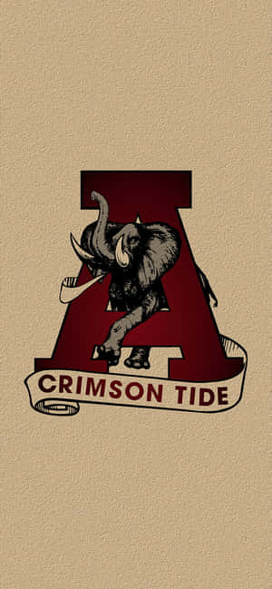 Crimson Tide標誌，在大字母A內有一個大象吉祥物。
