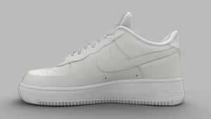 影樓拍攝的白色Nike Air Force 1運動鞋