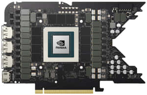 NVIDIA顯示卡，帶金色PCIe接口和散熱組件。
