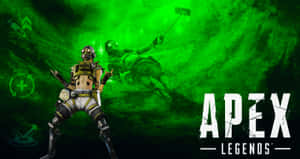 Apex Legends角色在綠色數位環境中，身後有殭屍人物。