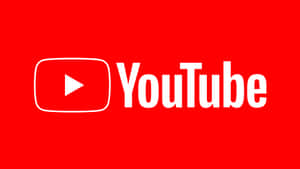帶有白色播放按鈕和文字的YouTube標誌，紅色背景 — YouTube 壁紙