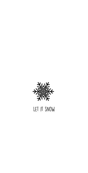 白色背景上帶有文字 let it snow 的黑色雪花圖標