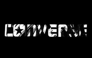 黑色背景上粗體白色磨損字體的Converse標誌 — 卡通鞋 壁紙