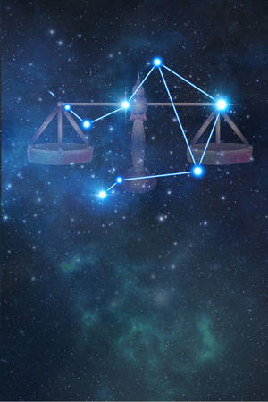 在深空中與星星和星雲一起發光的天體天秤座星座。