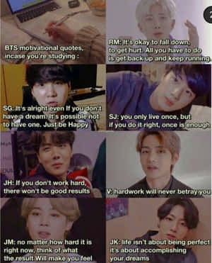 BTS 成員帶有勵志語錄，用於學習和生活建議。 — Apple Watch Ultra 壁紙