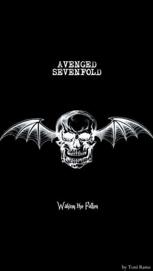 Avenged Sevenfold 專輯封面，黑色背景上有一個白色蝙蝠骷髏。