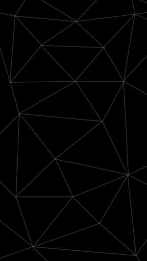 黑色背景上的白色線條抽象幾何圖案 — 美學 iPhone 壁紙