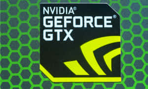 綠色六角形背景上的 NVIDIA GeForce GTX 標誌貼紙。