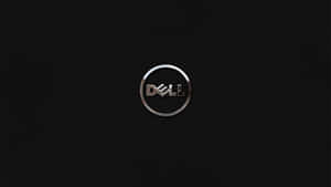 黑色皮革背景上的Dell標誌