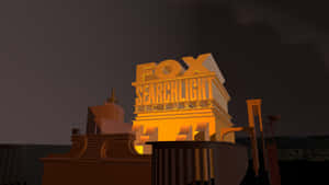 Fox Searchlight Pictures標誌在夜間發光