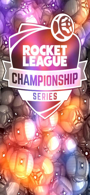 Rocket League Championship Series標誌，帶有發光足球背景。
