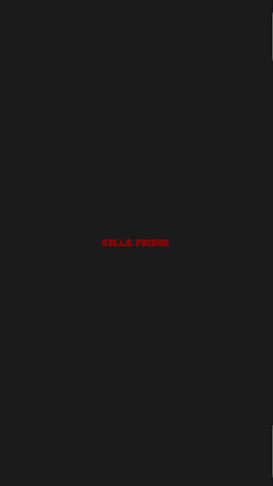 黑色背景上的粗體紅色文字 hello friend