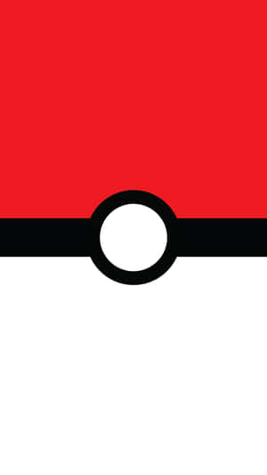 寵物小精靈精靈球標誌（紅、白、黑） — 極簡美學 壁紙