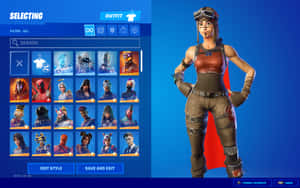 Fortnite 角色選擇畫面，顯示一套帶有護目鏡和紅色披風的飛行員服裝。 — 16:10 壁紙
