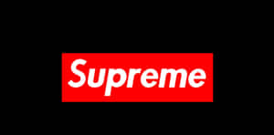 Supreme 品牌標誌，黑色背景上紅色方框內有白色文字