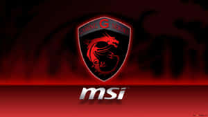MSI Gaming G Series 標誌，喺深紅色背景上有紅色龍形徽章。 — 紅色 壁紙