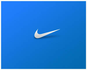 藍色背景上的白色Nike swoosh標誌