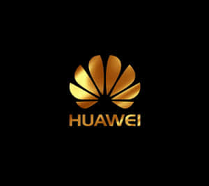 黑色背景上的金色Huawei標誌 — Huawei 壁紙
