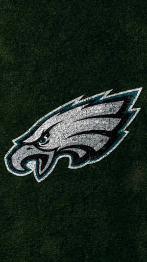 深綠色紋理背景上的費城老鷹隊NFL標誌 — 費城老鷹 壁紙