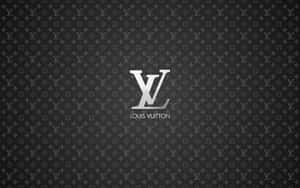 字母圖案背景上的 Louis Vuitton 標誌