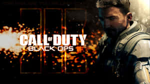 身穿戰鬥裝備的士兵在熾熱爆炸中，帶有 Call of Duty Black Ops III 標題。