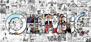 由漫畫格和角色藝術製作的One Piece動畫標誌。 — 漫畫分鏡gif 壁紙