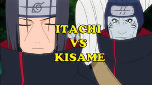 動漫角色 Itachi 和 Kisame 在戰鬥中，帶有文字疊加。