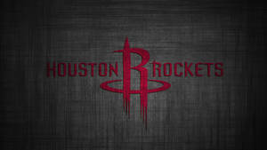 Houston Rockets 籃球隊標誌在深色紋理背景上