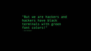 黑色背景上關於駭客的綠色文字語錄