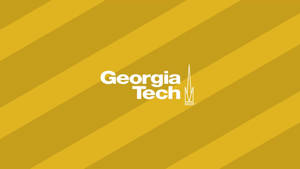 Georgia Tech 標誌在黃色斜紋上 — 黃色美學 壁紙