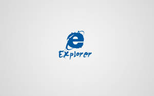 淺灰色背景上的藍色 Explorer 標誌 — 藝術 壁紙