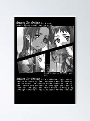 《刀劍神域》漫畫頁面，包含動漫角色和描述性文字。 — Kindle 壁紙