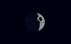 來自《星際大戰》的死星在黑色背景上發光 — 星球大戰 iPhone 壁紙