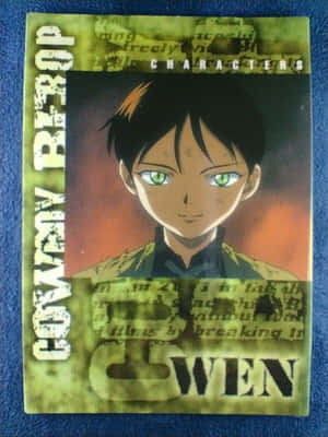 來自《星際牛仔》的動漫角色 Gwen，擁有綠色眼睛和黑色頭髮。