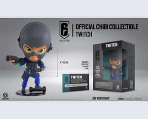 來自《虹彩六號：圍攻行動》的 Chibi Twitch 收藏人偶及包裝。 — 虹彩六號：圍攻行動 壁紙