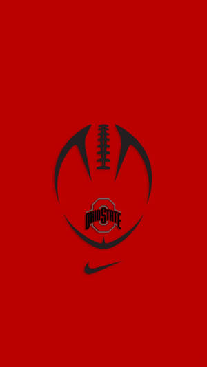 俄亥俄州立大學美式足球標誌，Nike 勾勾在紅色背景上