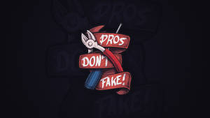 工具圖形插圖，附有文字 pros don't fake