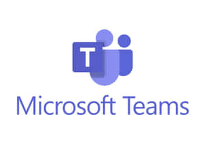 Microsoft Teams 標誌，帶有紫色 T 和抽象人物，背景為白色。